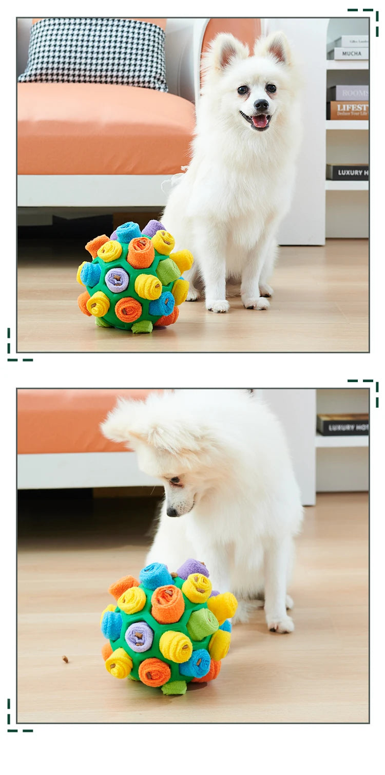 Sniffing Puzzle Toy for Dogs & Cats – Interactive Training Feeder with Hidden Treat Compartments