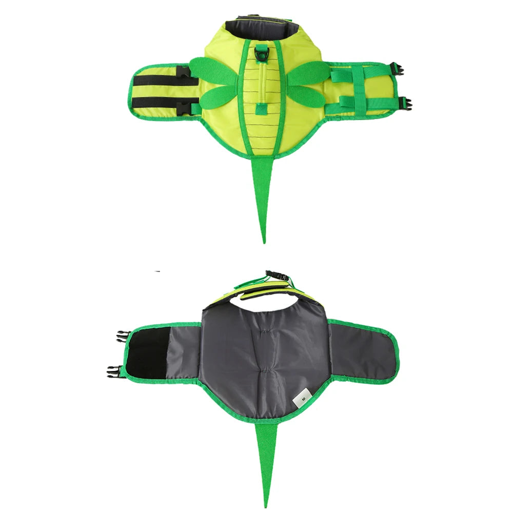 Cute Bee & Dragonfly Dog Life Jacket – Waterproof Safety Vest for Cats & Small Dogs
