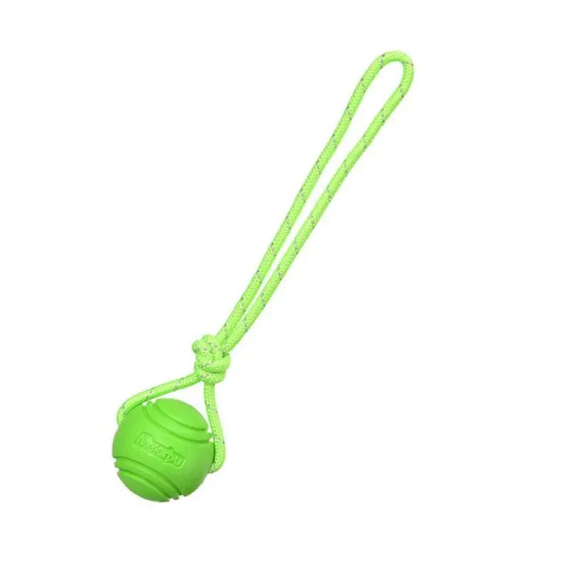 Interactive Dog Training Ball on Rope – Durable TPR Cotton Rope Toy for Catching, Tugging & Chewing