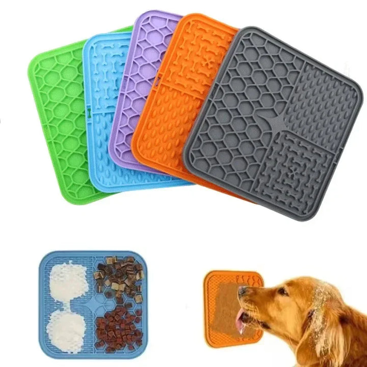 Pet Licking Mat – Anti-Choking Slow Feeder Plate for Dogs & Cats | Yogurt & Wet Food Treat Mat