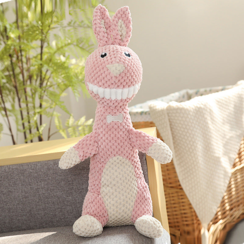 Durable Corduroy Pet Toy – Squeaky Plush for Chewing & Play