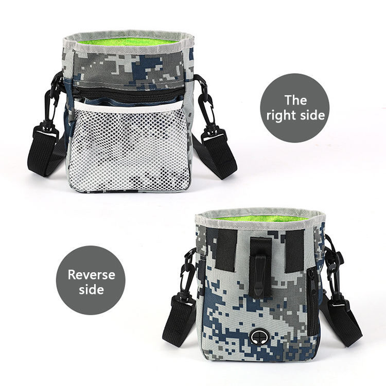 Dog Treat Training Pouch – Waterproof Oxford Cloth with Drawstring Closure & 4-Way Carrying Options