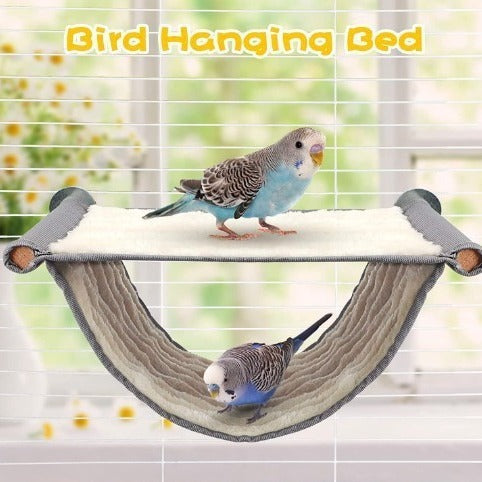 Small Pet Hammock – Removable & Washable Hanging Bed for Hamsters, Parrots, Cats | Window Sill Cradle (S/L, Yellow or Gray)