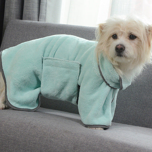 Dog Bathrobe Towel – Absorbent, Quick-Dry Pet Robe for Bath, Rain, or Winter Warmth