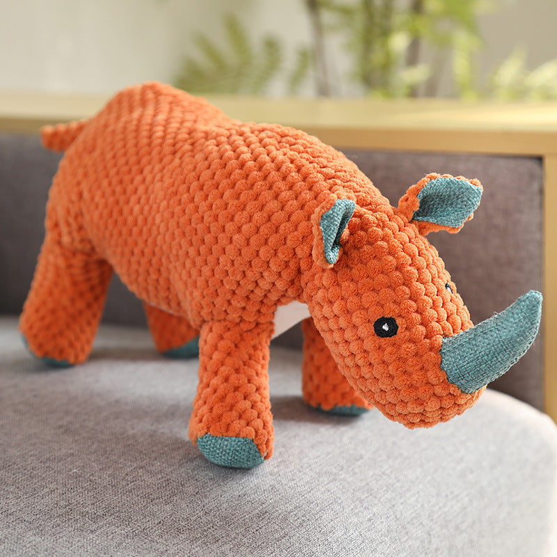 Durable Corduroy Pet Toy – Squeaky Plush for Chewing & Play