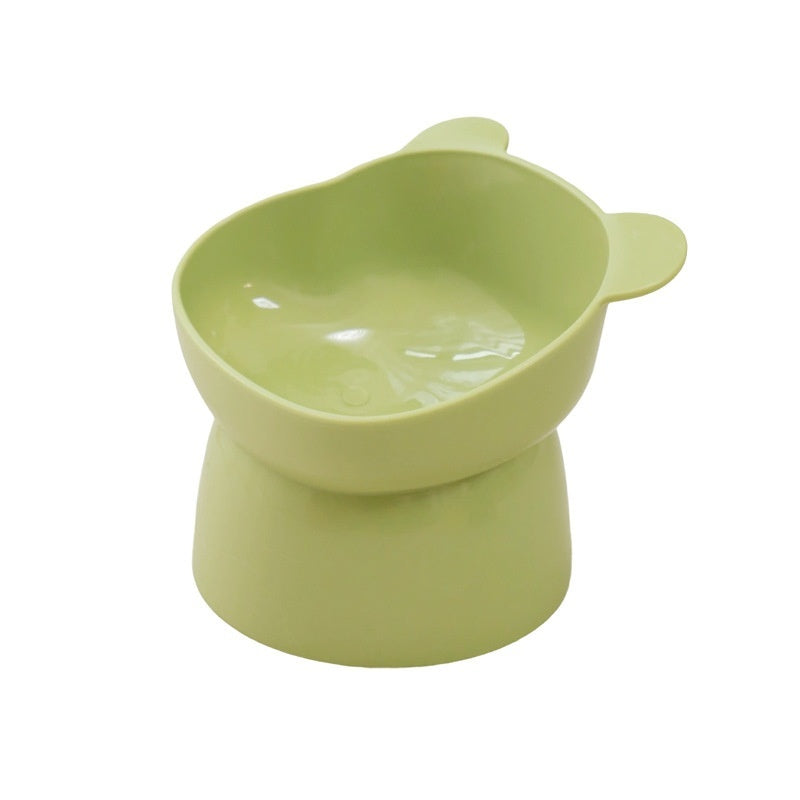 Cute Plastic Pet Bowl – Cat Ear & Bear Head Design (Multiple Colors)