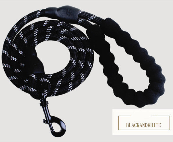 Reflective Dog Leash Set – Heavy-Duty 5ft Rope Leash with Foam Handle, Zinc Alloy Hook & Short Lead – Durable Anti-Slip Pet Lead  (Multiple Colors)