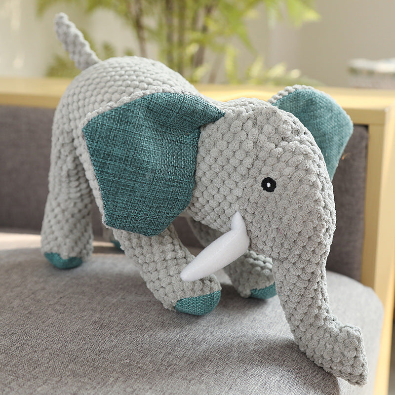 Durable Corduroy Pet Toy – Squeaky Plush for Chewing & Play