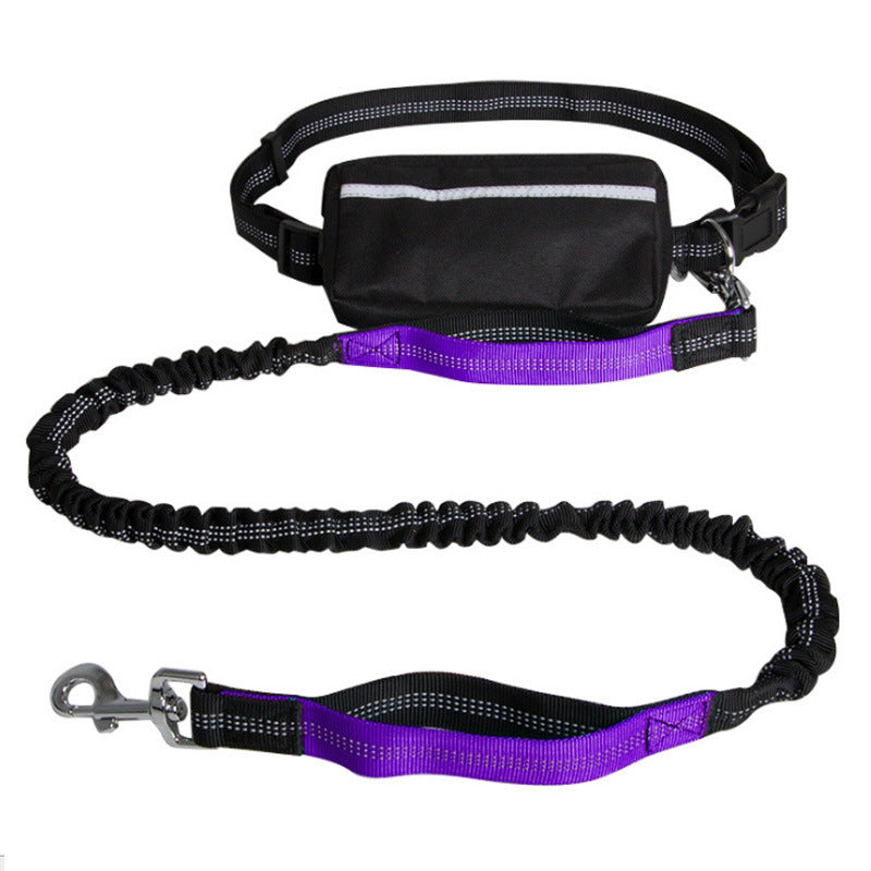 Hands-Free Dog Leash with Waist Bag – Adjustable Nylon Running & Walking Set (Multiple Colors)