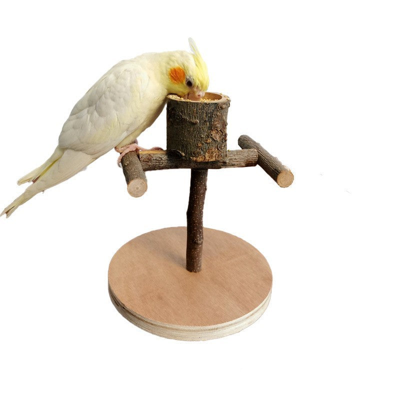Wooden Bird Shelf – Multi-Style Perch Stand for Parrots, Parakeets & Small Birds