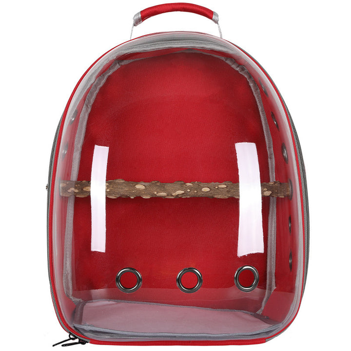 Plastic Bird Travel Backpack Carrier – Ventilated Outing Cage for Parrots, Mynas, and Small Birds (20–35L Capacity)