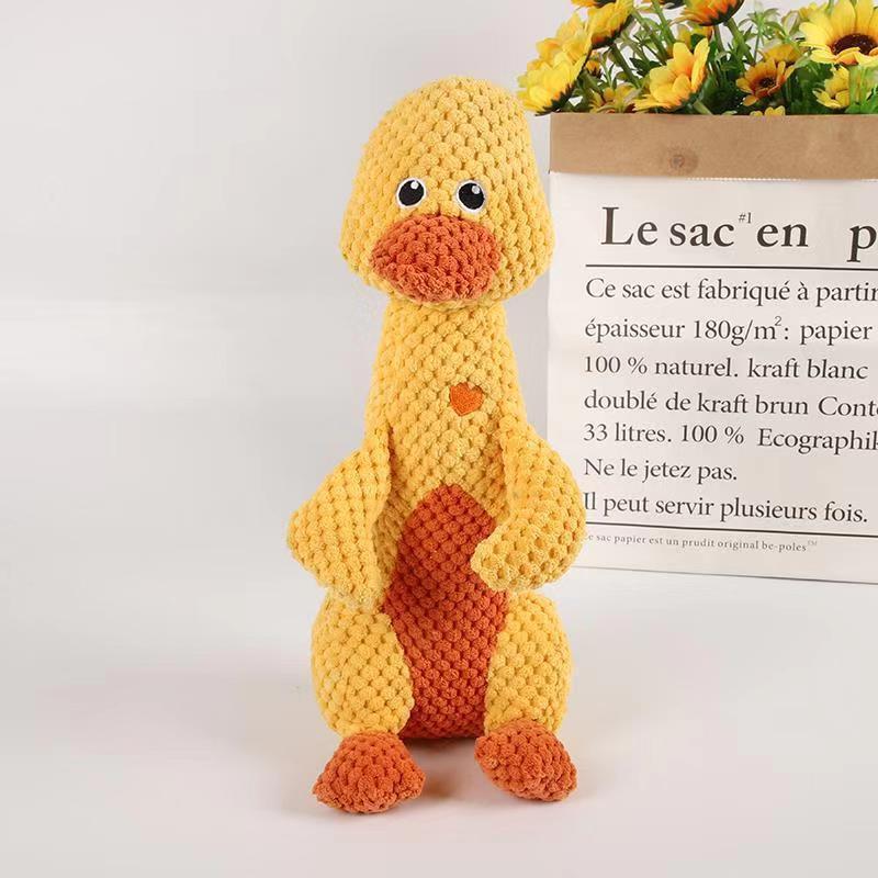 Durable Corduroy Pet Toy – Squeaky Plush for Chewing & Play