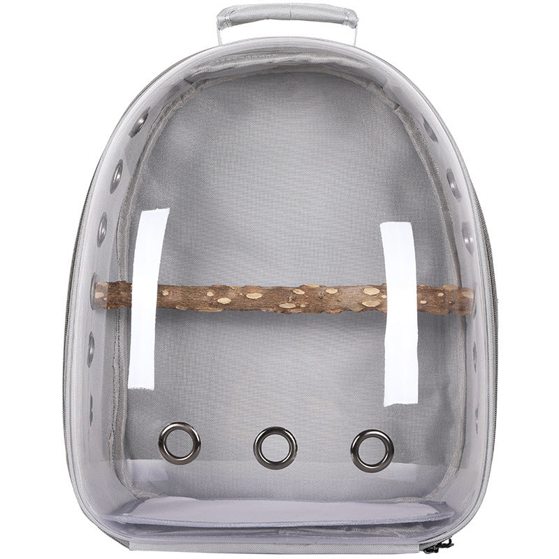 Plastic Bird Travel Backpack Carrier – Ventilated Outing Cage for Parrots, Mynas, and Small Birds (20–35L Capacity)
