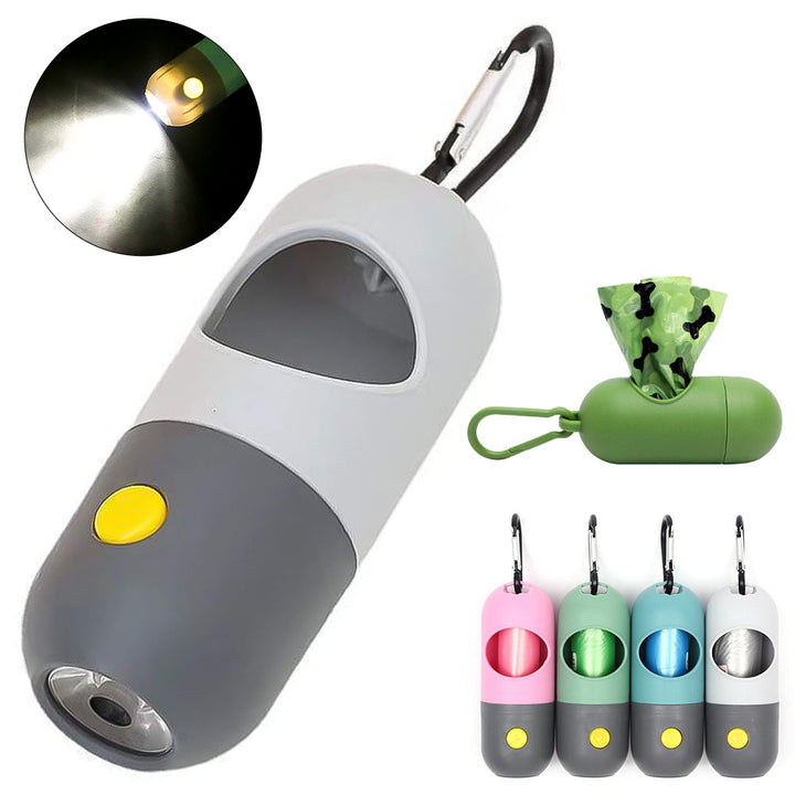 Portable Dog Waste Bag Dispenser – Leakproof, Durable Design with Night Visibility & Travel Clip